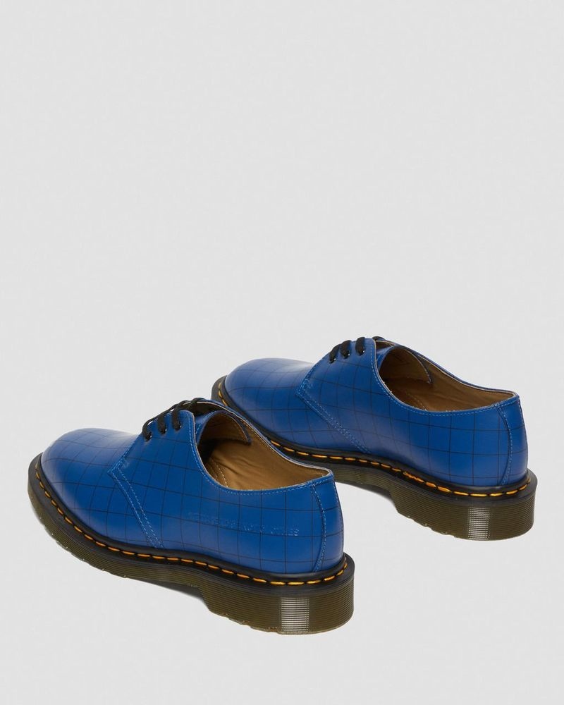 Blue Dr Martens 1461 Undercover Made in England Leather Oxford Shoes (Smooth Leather) Shoes | FA57-G5AG