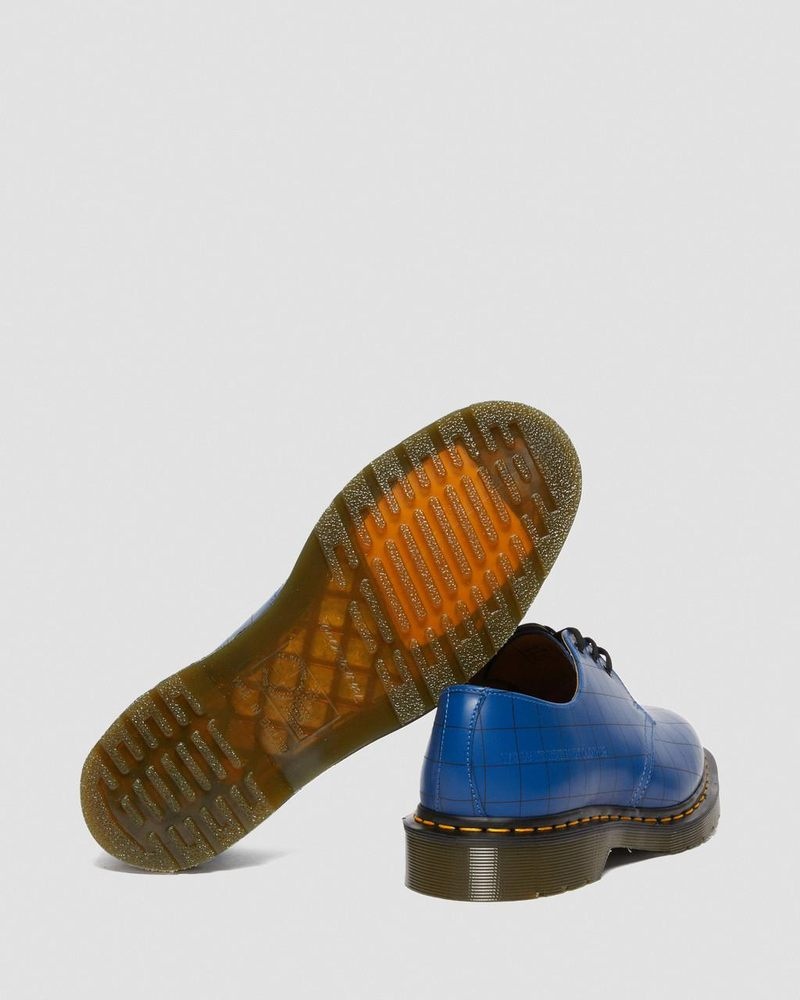 Blue Dr Martens 1461 Undercover Made in England Leather Oxford Shoes (Smooth Leather) Shoes | FA57-G5AG