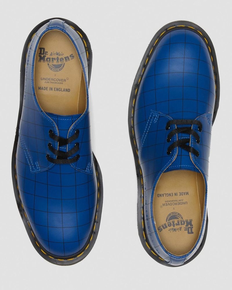 Blue Dr Martens 1461 Undercover Made in England Leather Oxford Shoes (Smooth Leather) Shoes | FA57-G5AG