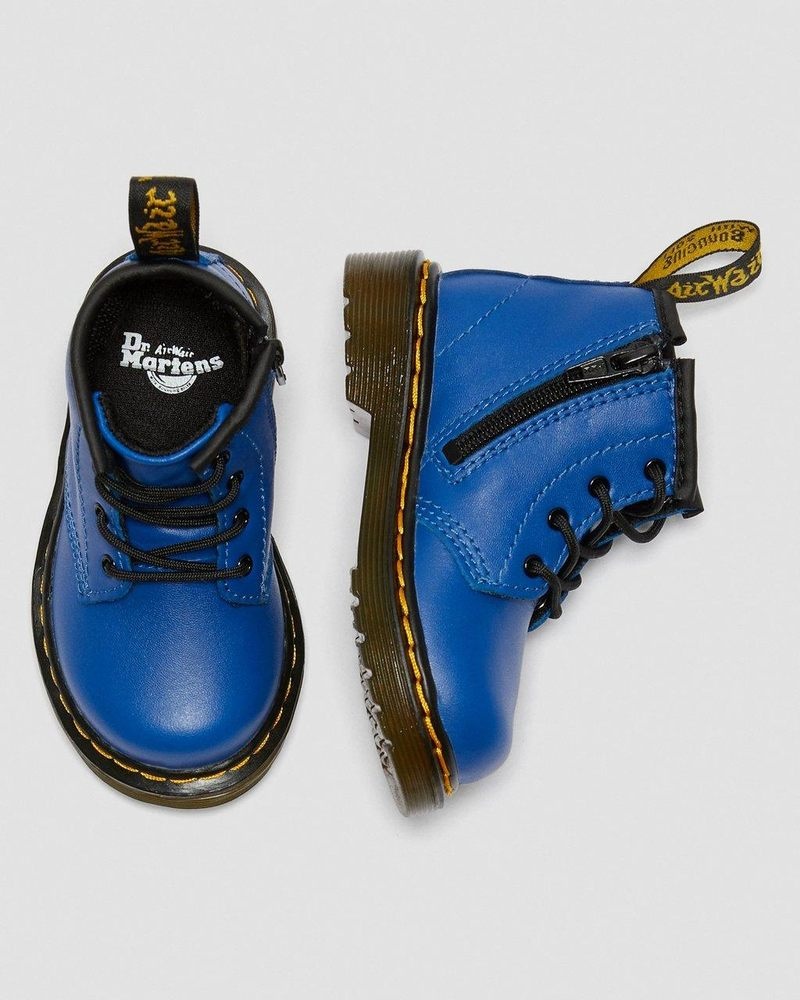 Blue Dr Martens Infant 1460 Leather Lace Up Boots (Romario) Boots | AF18-N3KS