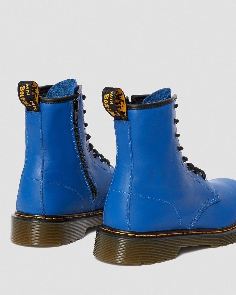 Blue Dr Martens Youth 1460 Leather Lace Up Boots (Romario) Boots | ZT82-M0YZ