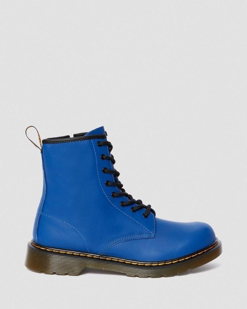 Blue Dr Martens Youth 1460 Leather Lace Up Boots (Romario) Boots | ZT82-M0YZ