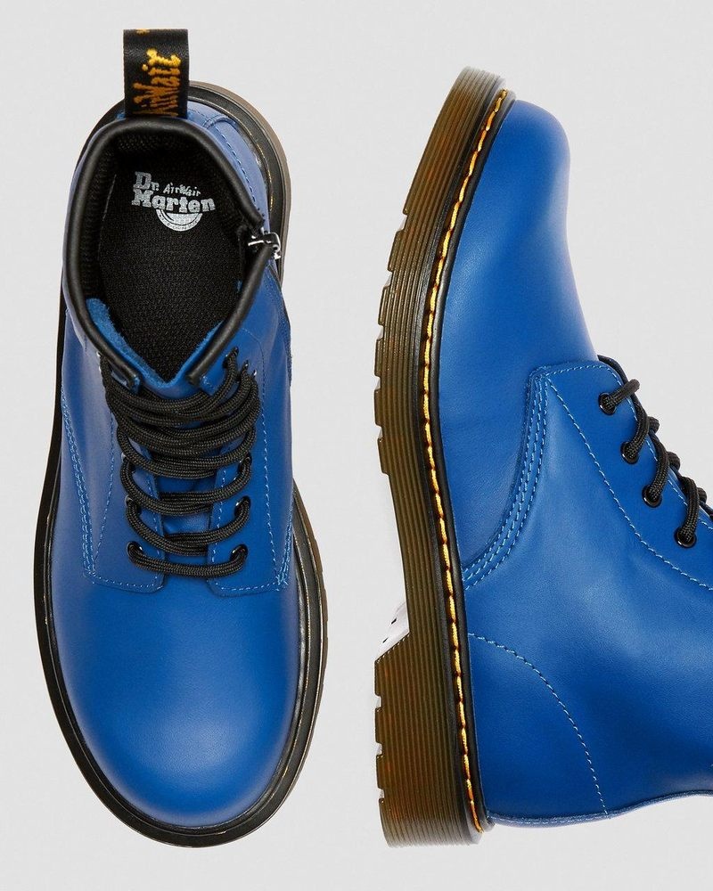 Blue Dr Martens Youth 1460 Leather Lace Up Boots (Romario) Boots | ZT82-M0YZ