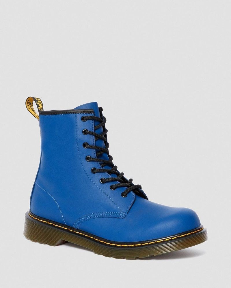 Blue Dr Martens Youth 1460 Leather Lace Up Boots (Romario) Boots | ZT82-M0YZ