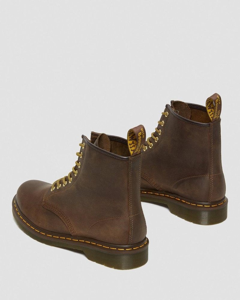 Brown Dr Martens 1460 Crazy Horse Leather Lace Up Boots (Crazy Horse) Boots | XC14-I3RR