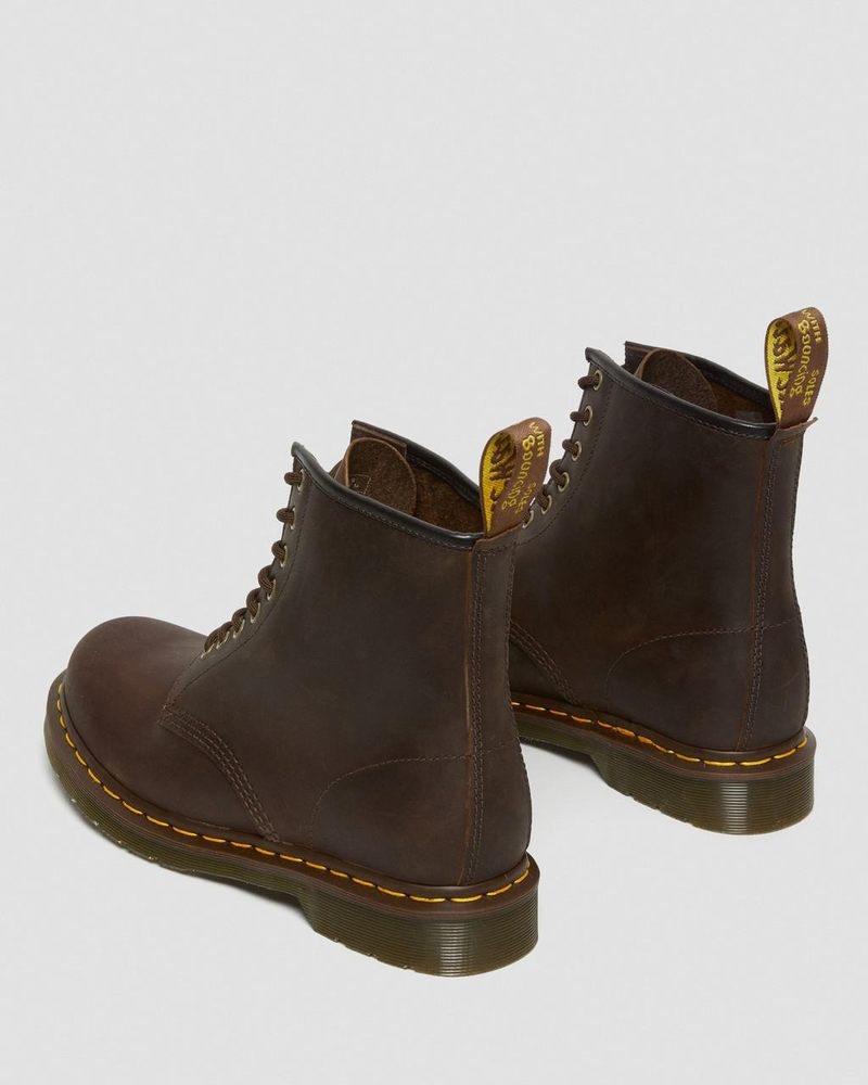 Brown Dr Martens 1460 Crazy Horse Leather Lace Up Boots (Crazy Horse) Boots | JD88-Z4NS