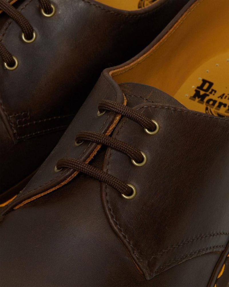 Brown Dr Martens 1461 Crazy Horse Leather Oxford Shoes (Crazy Horse) Shoes | QO02-J4WG