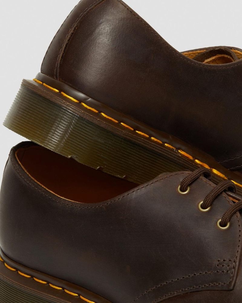 Brown Dr Martens 1461 Crazy Horse Leather Oxford Shoes (Crazy Horse) Shoes | QO02-J4WG