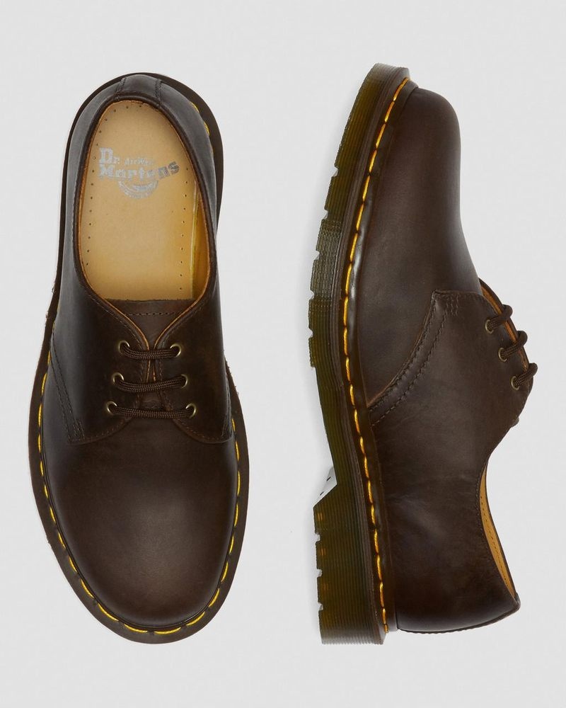 Brown Dr Martens 1461 Crazy Horse Leather Oxford Shoes (Crazy Horse) Shoes | QO02-J4WG