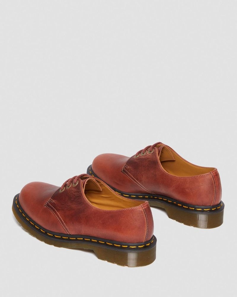 Brown Dr Martens 1461 Made in England Denver Leather Oxford Shoes (Denver Veg Tan) Shoes | BM95-U0LQ