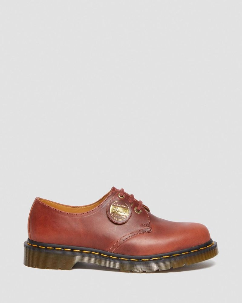 Brown Dr Martens 1461 Made in England Denver Leather Oxford Shoes (Denver Veg Tan) Shoes | BM95-U0LQ