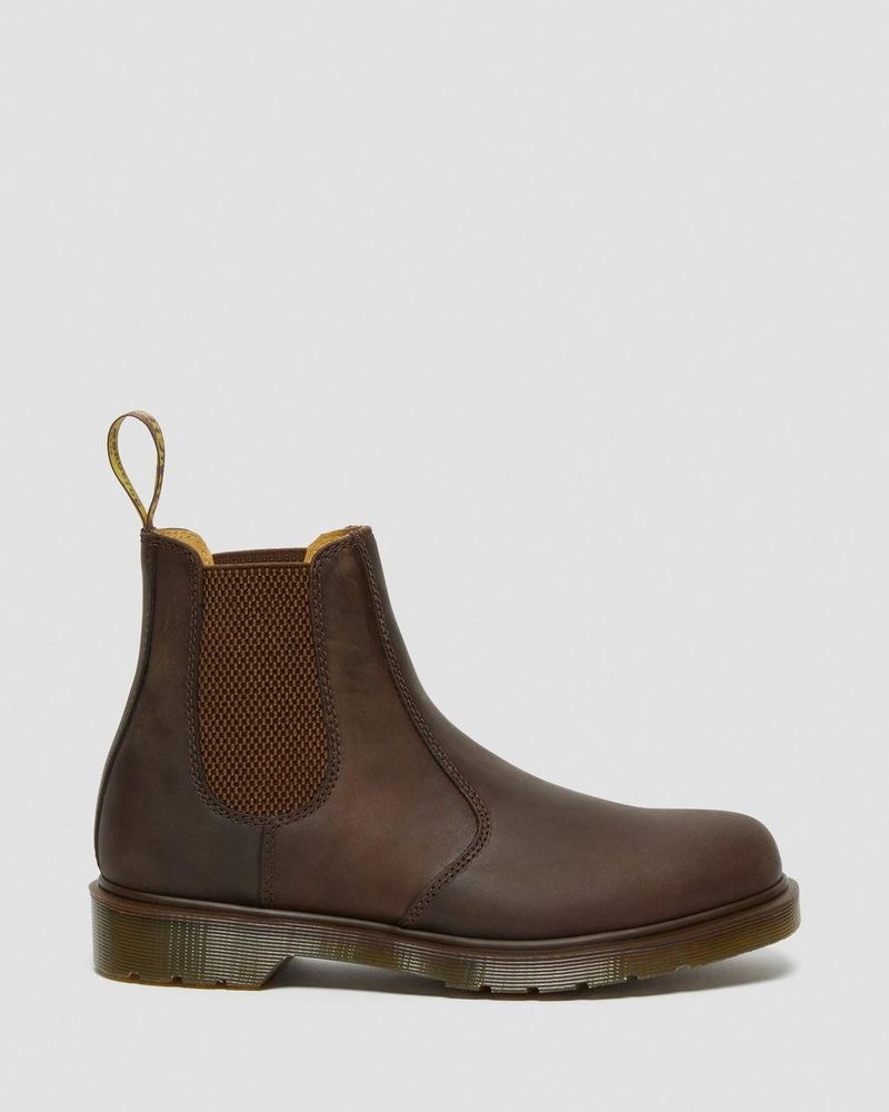 Brown Dr Martens 2976 Crazy Horse Leather Chelsea Boots (Crazy Horse) Boots | FX41-K5ZP