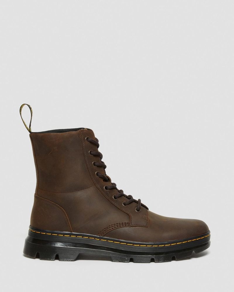 Brown Dr Martens Combs Crazy Horse Leather Casual Boots (Crazy Horse) Boots | PZ94-R5RP