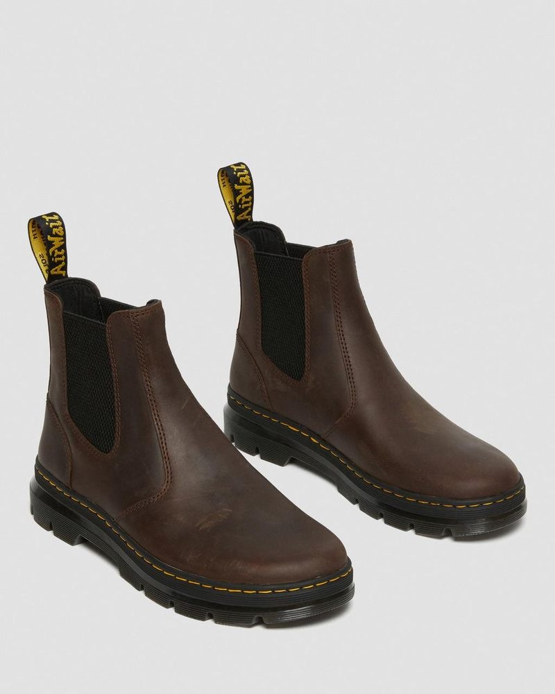 Brown Dr Martens Embury Crazy Horse Leather Casual Boots (Crazy Horse) Boots | VB39-X9EQ