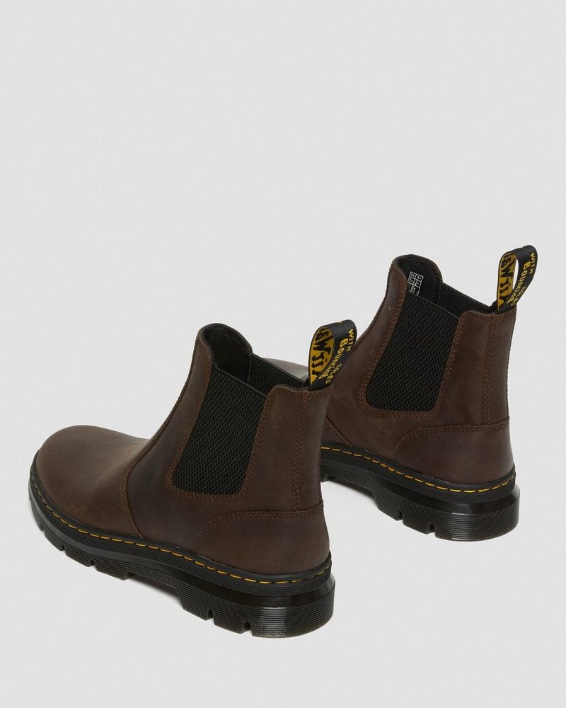 Brown Dr Martens Embury Crazy Horse Leather Casual Boots (Crazy Horse) Boots | VB39-X9EQ