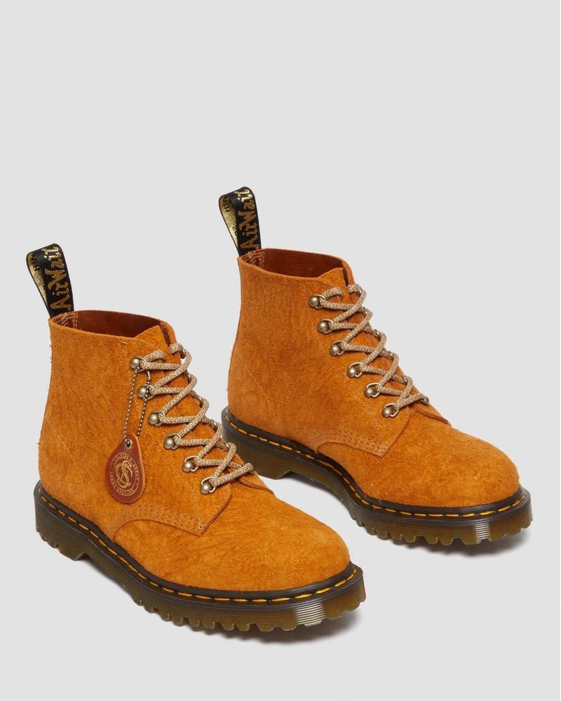 Burnt Yellow Dr Martens 101 Made in England Hardware Suede Ankle Boots Boots | NY42-E5VD