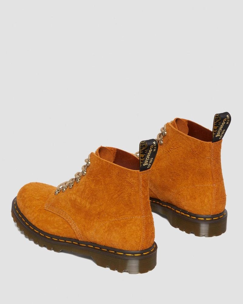 Burnt Yellow Dr Martens 101 Made in England Hardware Suede Ankle Boots Boots | NY42-E5VD