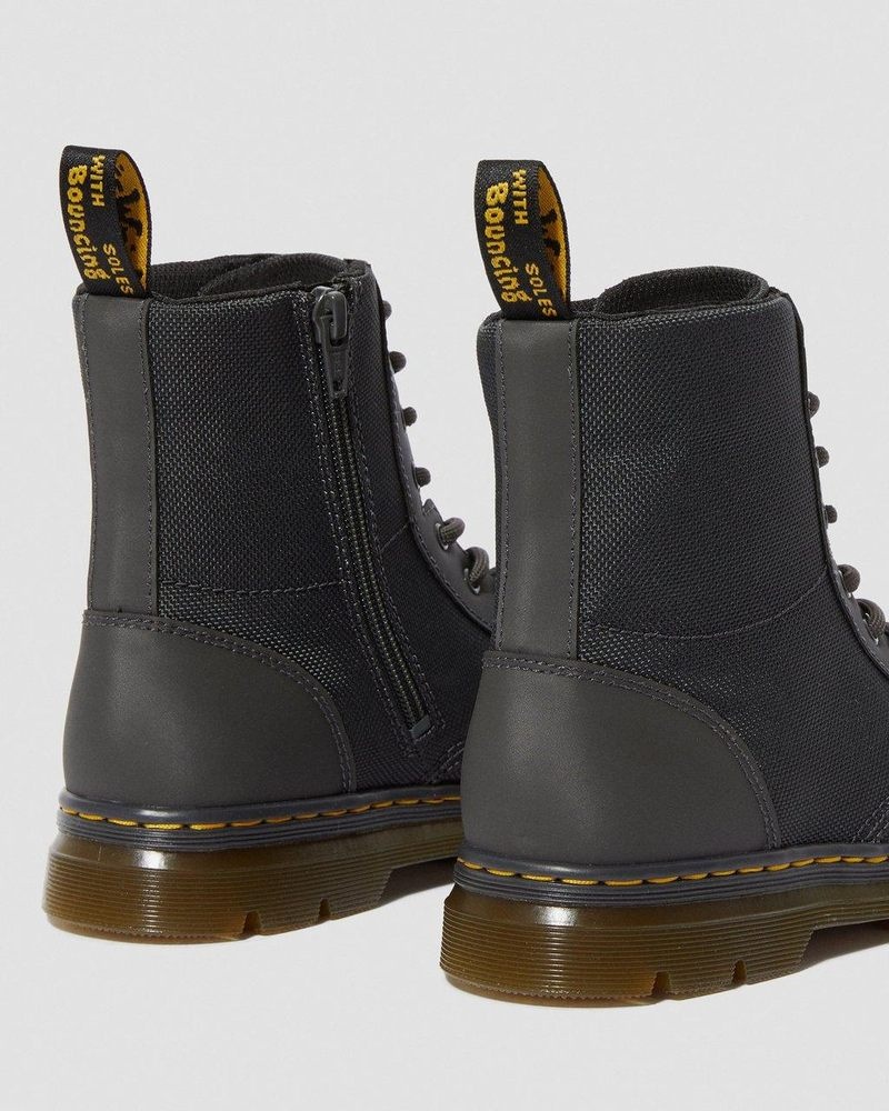 Charcoal Dr Martens Youth Combs Extra Tough Poly Casual Boots (Extra Tough 50/50+Rubbery) Boots | WH22-E5XB