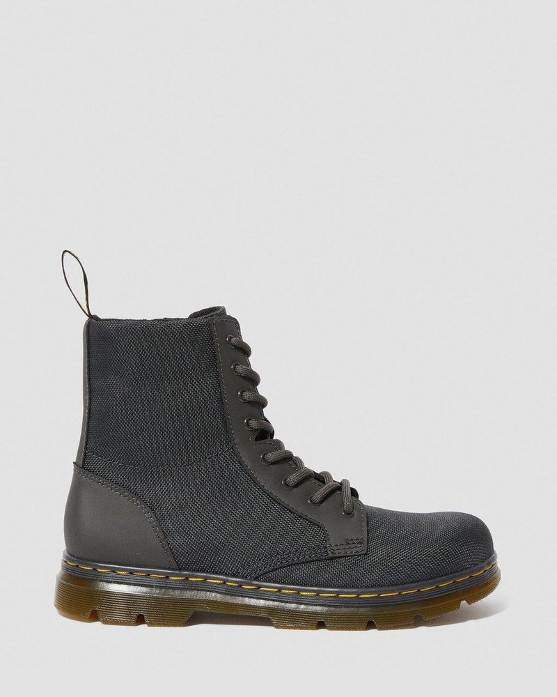 Charcoal Dr Martens Youth Combs Extra Tough Poly Casual Boots (Extra Tough 50/50+Rubbery) Boots | WH22-E5XB