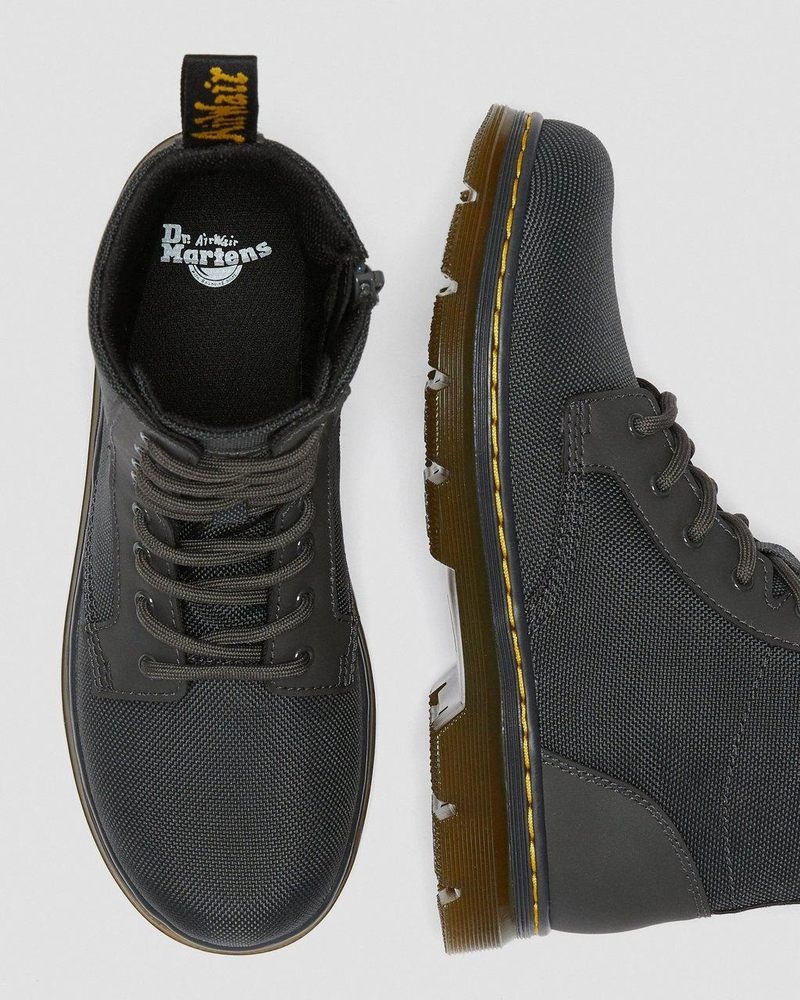 Charcoal Dr Martens Youth Combs Extra Tough Poly Casual Boots (Extra Tough 50/50+Rubbery) Boots | WH22-E5XB