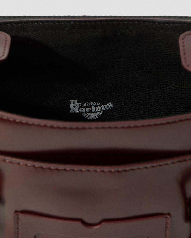 Cherry Red Dr Martens 11 Inch Vegan Messenger Bag (Oxford Rub Off) Bags & Backpacks | UF86-Q4XU