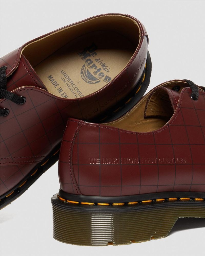 Cherry Red Dr Martens 1461 Undercover Made in England Leather Oxford Shoes (Smooth Leather) Shoes | IH38-H8WY