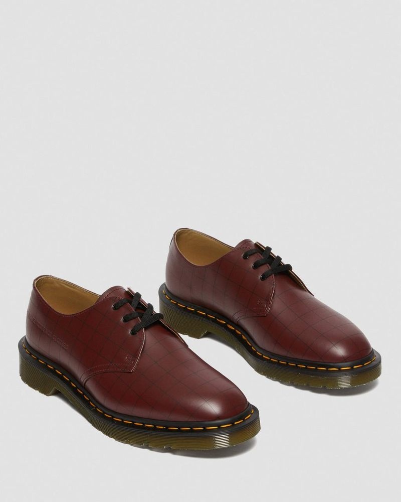 Cherry Red Dr Martens 1461 Undercover Made in England Leather Oxford Shoes (Smooth Leather) Shoes | IH38-H8WY