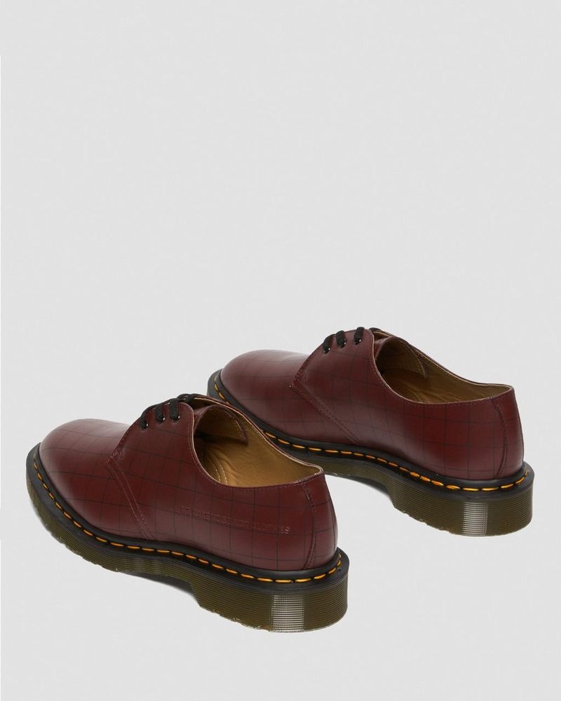 Cherry Red Dr Martens 1461 Undercover Made in England Leather Oxford Shoes (Smooth Leather) Shoes | IH38-H8WY