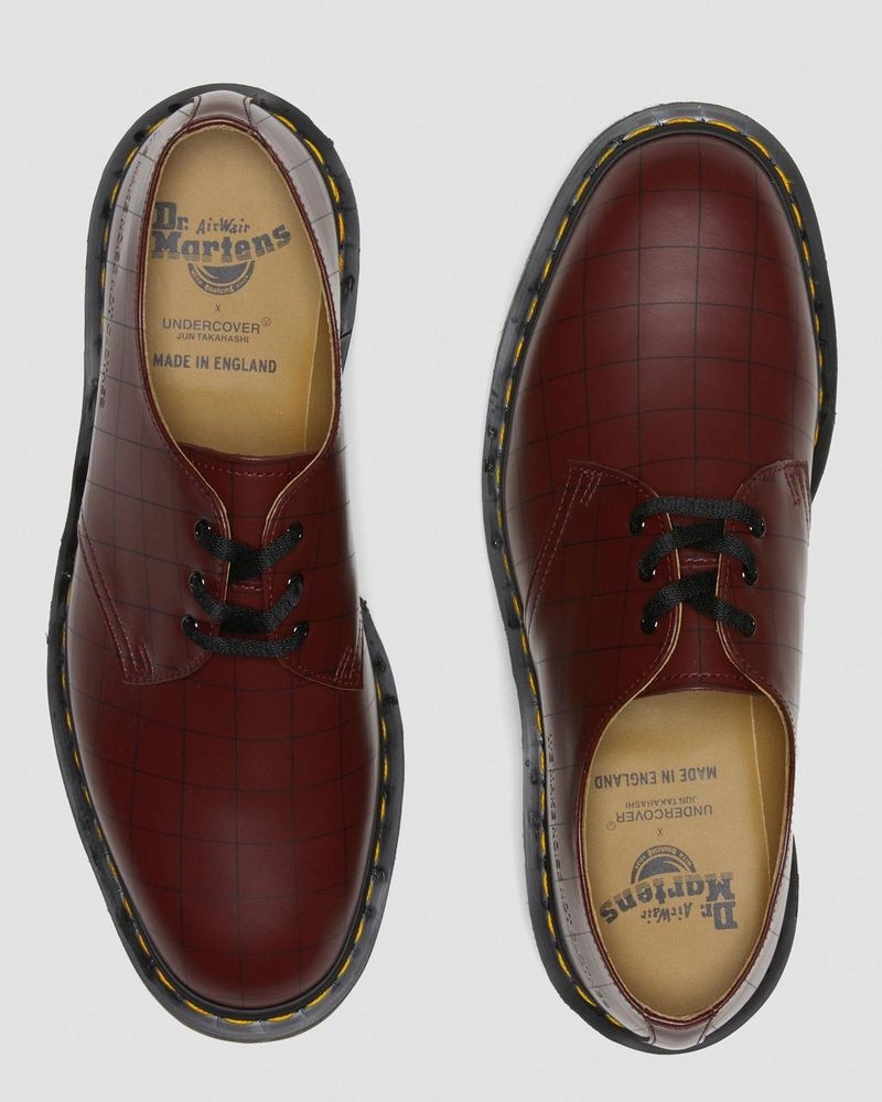 Cherry Red Dr Martens 1461 Undercover Made in England Leather Oxford Shoes (Smooth Leather) Shoes | IH38-H8WY