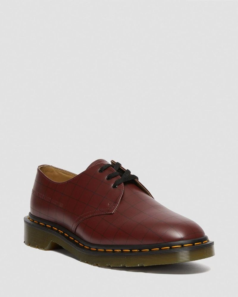 Cherry Red Dr Martens 1461 Undercover Made in England Leather Oxford Shoes (Smooth Leather) Shoes | IH38-H8WY