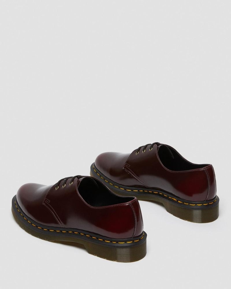 Cherry Red Dr Martens Vegan 1461 Oxford Shoes (Oxford Rub Off) Shoes | YM32-L4PW