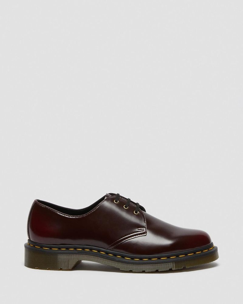 Cherry Red Dr Martens Vegan 1461 Oxford Shoes (Oxford Rub Off) Shoes | YM32-L4PW