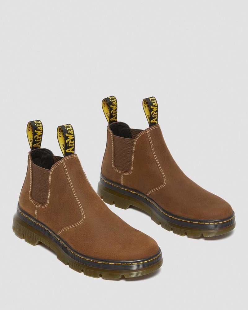 Cream Dr Martens Hardie II Leather Chelsea Work Boots (Pit Quarter) Boots | GY93-G1BM