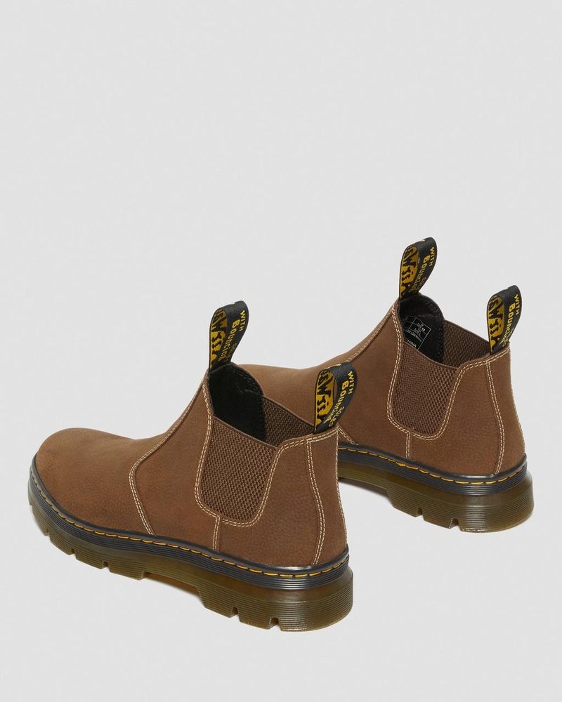 Cream Dr Martens Hardie II Leather Chelsea Work Boots (Pit Quarter) Boots | GY93-G1BM