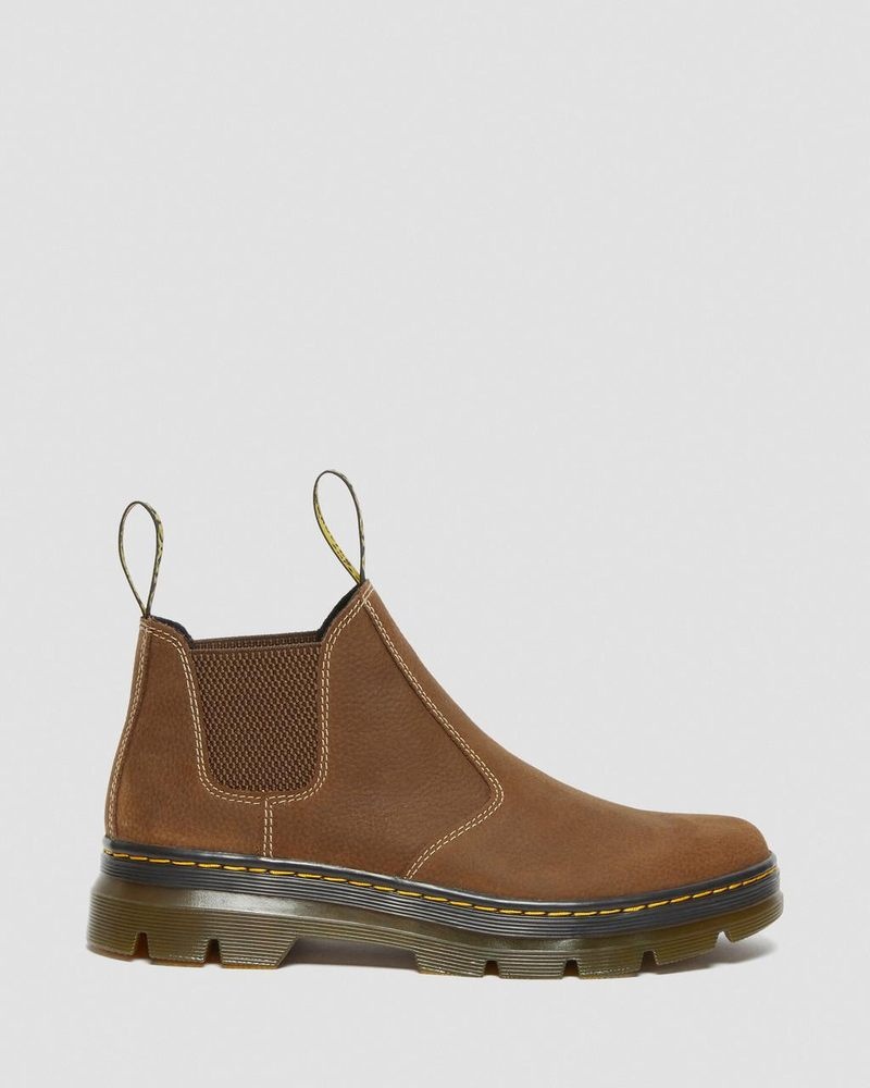 Cream Dr Martens Hardie II Leather Chelsea Work Boots (Pit Quarter) Boots | GY93-G1BM