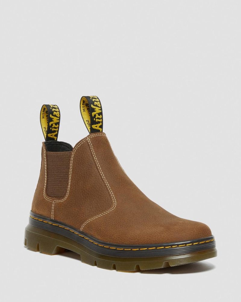 Cream Dr Martens Hardie II Leather Chelsea Work Boots (Pit Quarter) Boots | GY93-G1BM