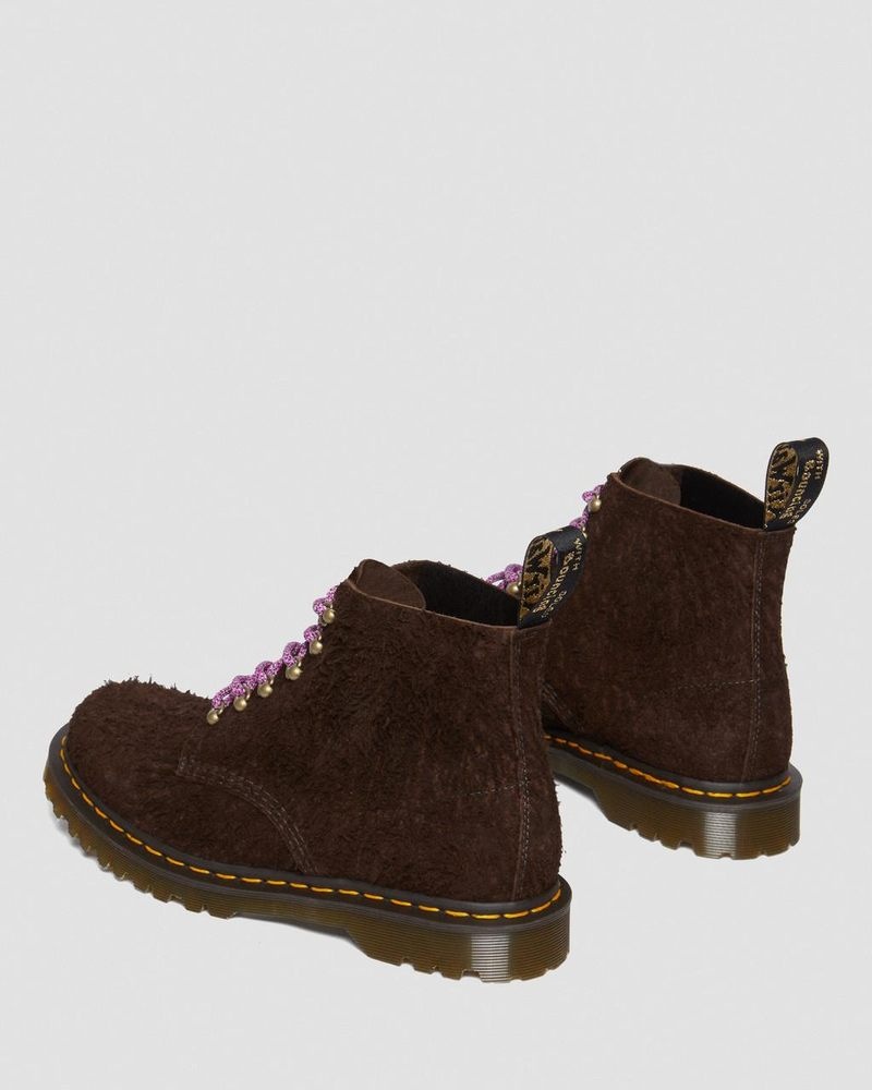 Dark Brown Dr Martens 101 Made in England Hardware Suede Ankle Boots Boots | PA59-F5NH