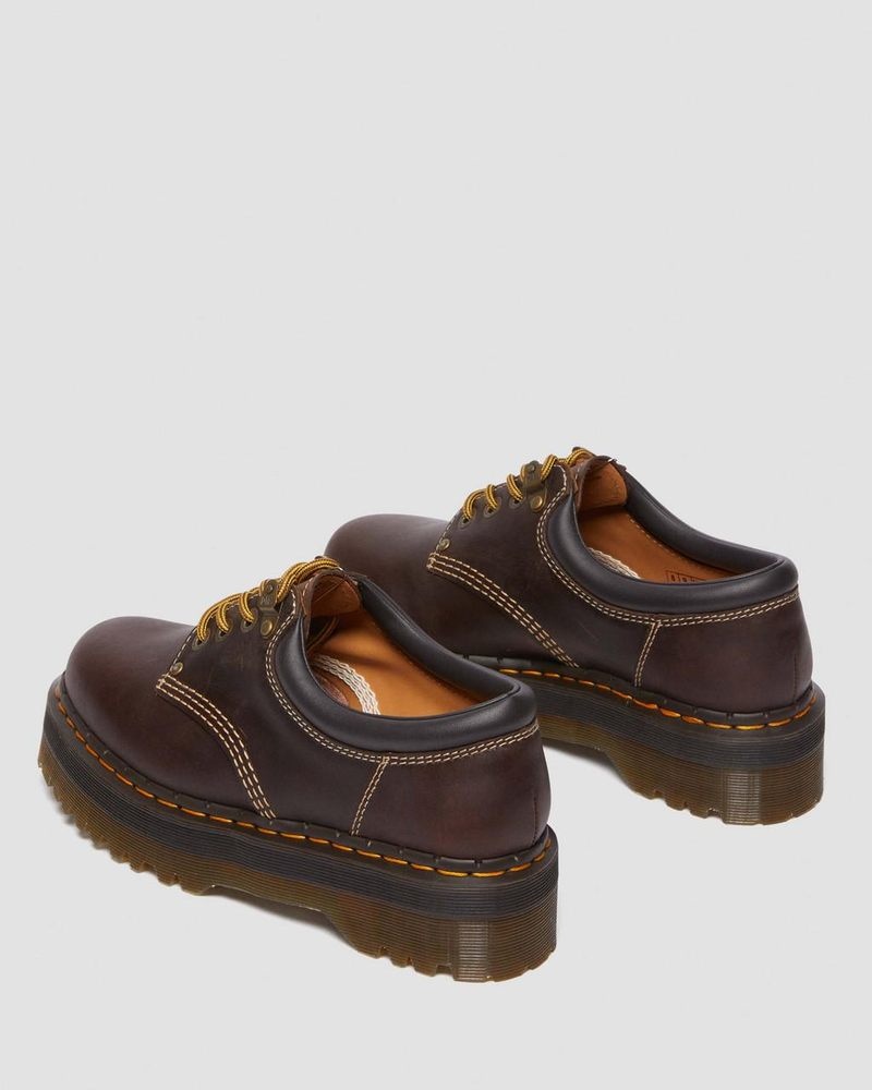 Dark Brown Dr Martens 8053 Arc Crazy Horse Leather Platform Casual Shoes (Crazy Horse) Platforms | GO93-F2JI