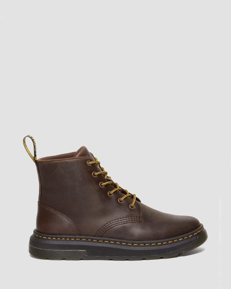 Dark Brown Dr Martens Crewson Crazy Horse Leather Casual Chukka Boots (Crazy Horse) Boots | QM83-X3QR