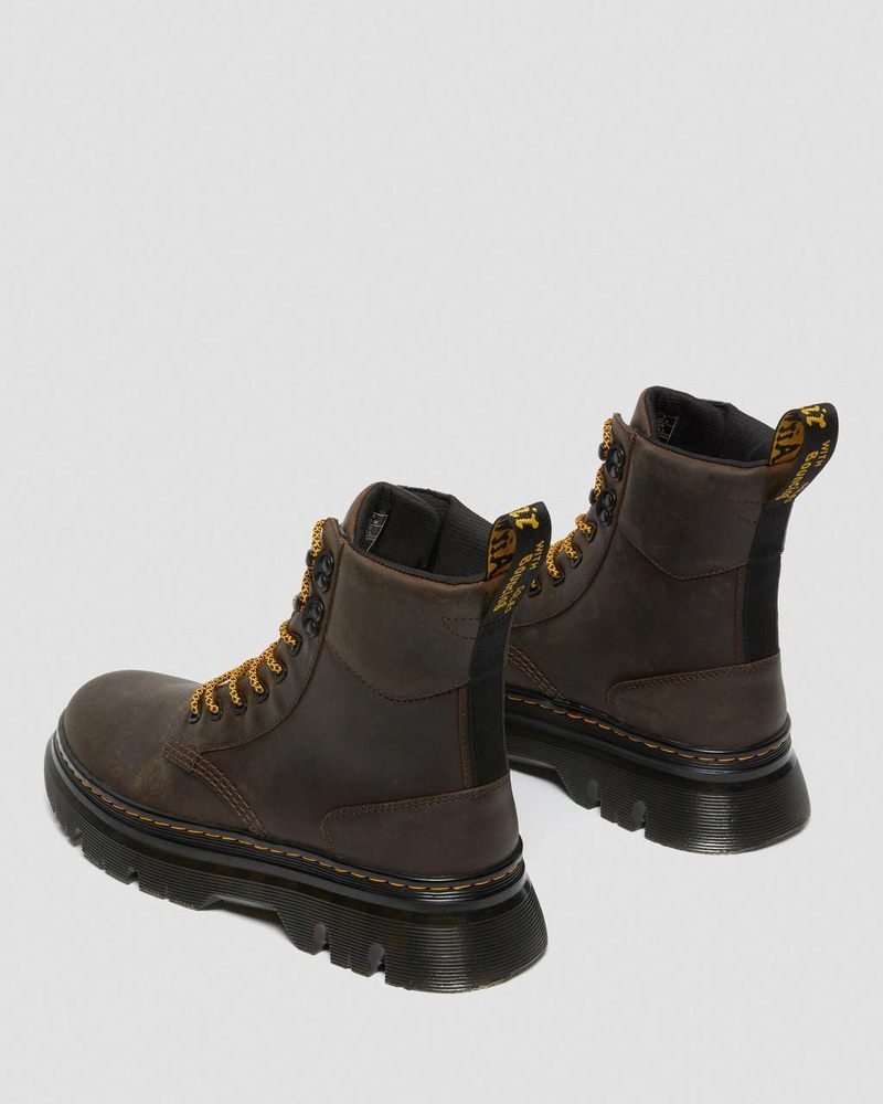 Dark Brown Dr Martens Tarik Crazy Horse Leather Utility Boots (Crazy Horse) Boots | MQ85-R2PR