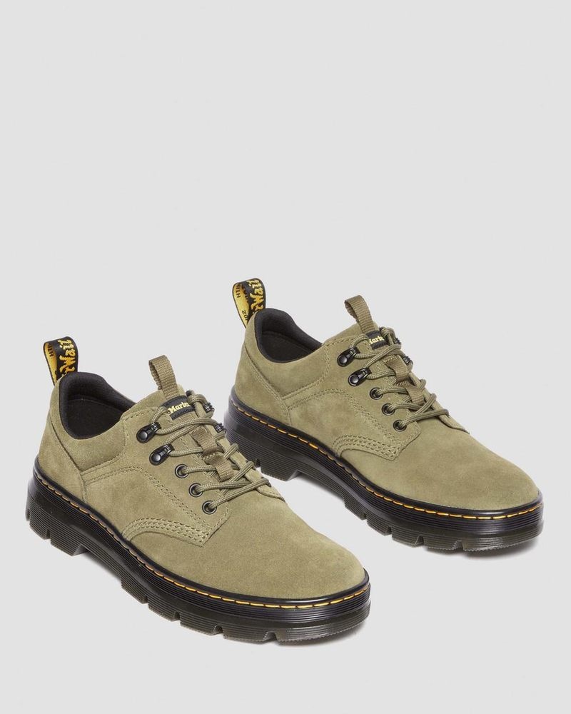 Dms Olive Dr Martens Reeder Suede Utility Shoes (E.H.Suede) Shoes | RW91-T7XF