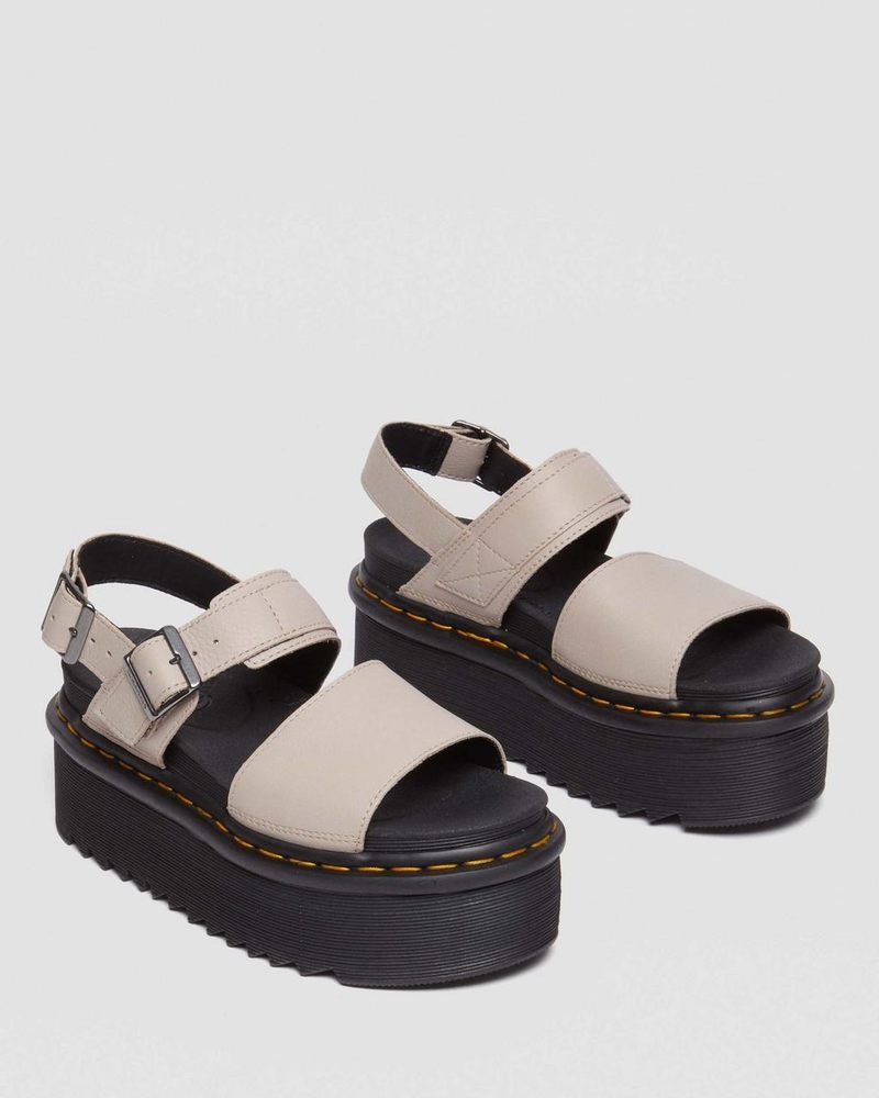 Dr Martens Voss Pisa Leather Platform Sandals (Pisa) Platforms Sandals | VU69-X1BG