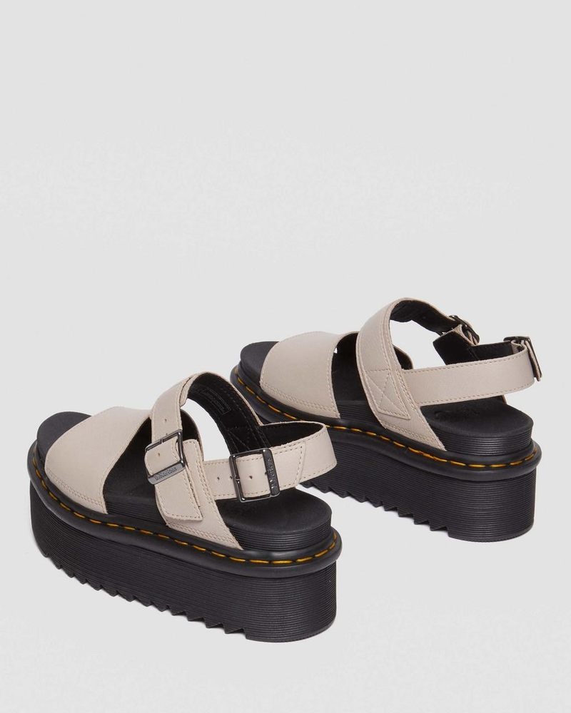 Dr Martens Voss Pisa Leather Platform Sandals (Pisa) Platforms Sandals | VU69-X1BG