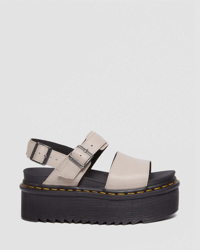 Dr Martens Voss Pisa Leather Platform Sandals (Pisa) Platforms Sandals | VU69-X1BG