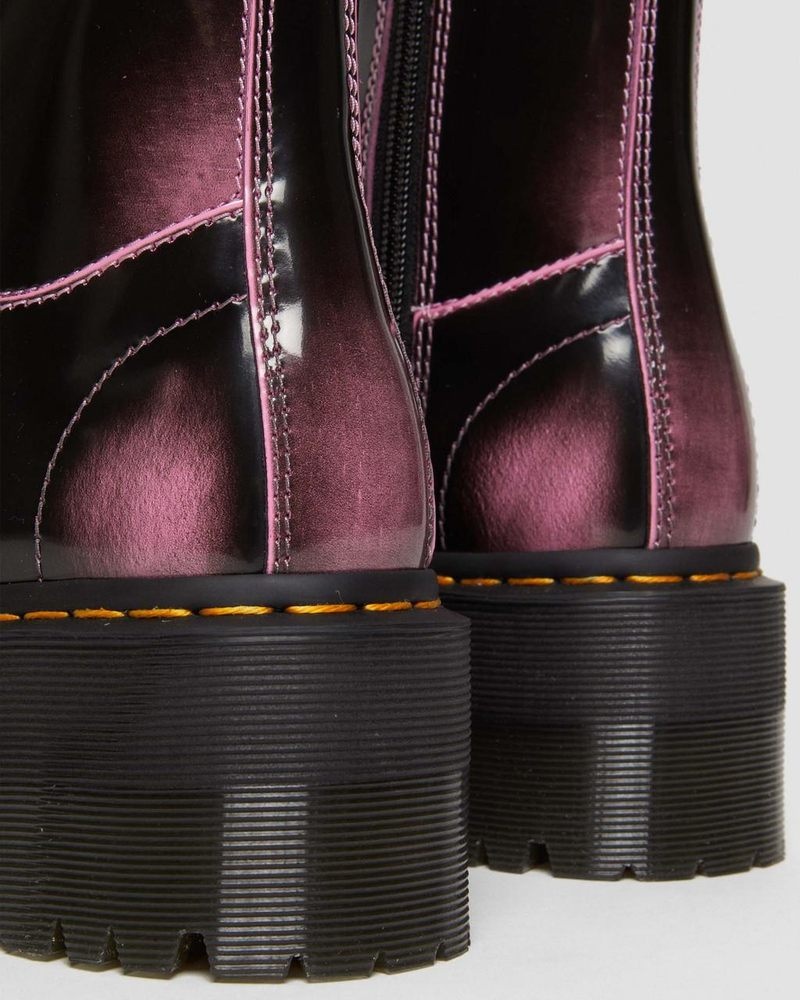 Fondant Pink Dr Martens Jetta Hi Max Distressed Leather Platform Boots (Arcadia) Platforms Boots | FF27-A7EJ