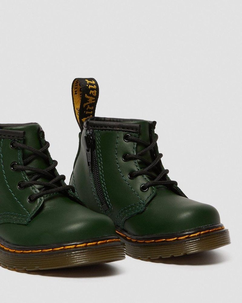 Green Dr Martens Infant 1460 Leather Lace Up Boots (Romario) Boots | PJ81-V8AE