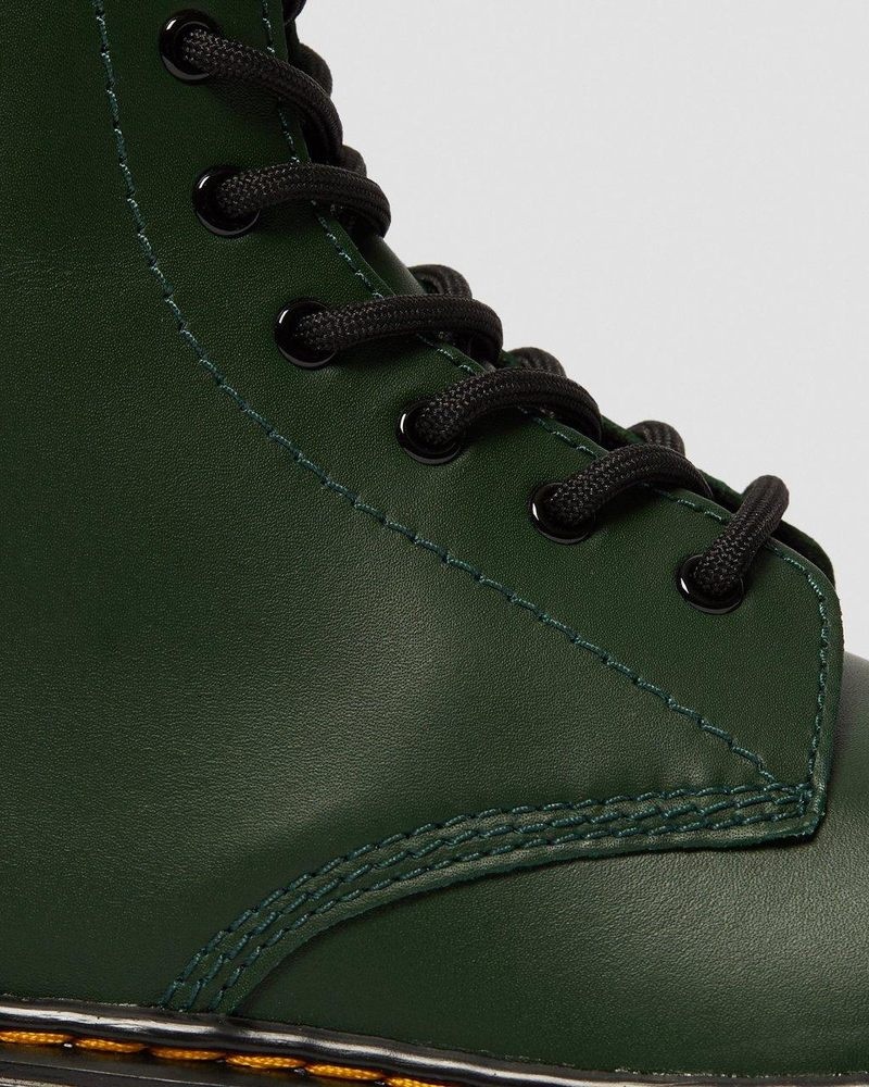 Green Dr Martens Youth 1460 Leather Lace Up Boots (Romario) Boots | ZK45-C2HR