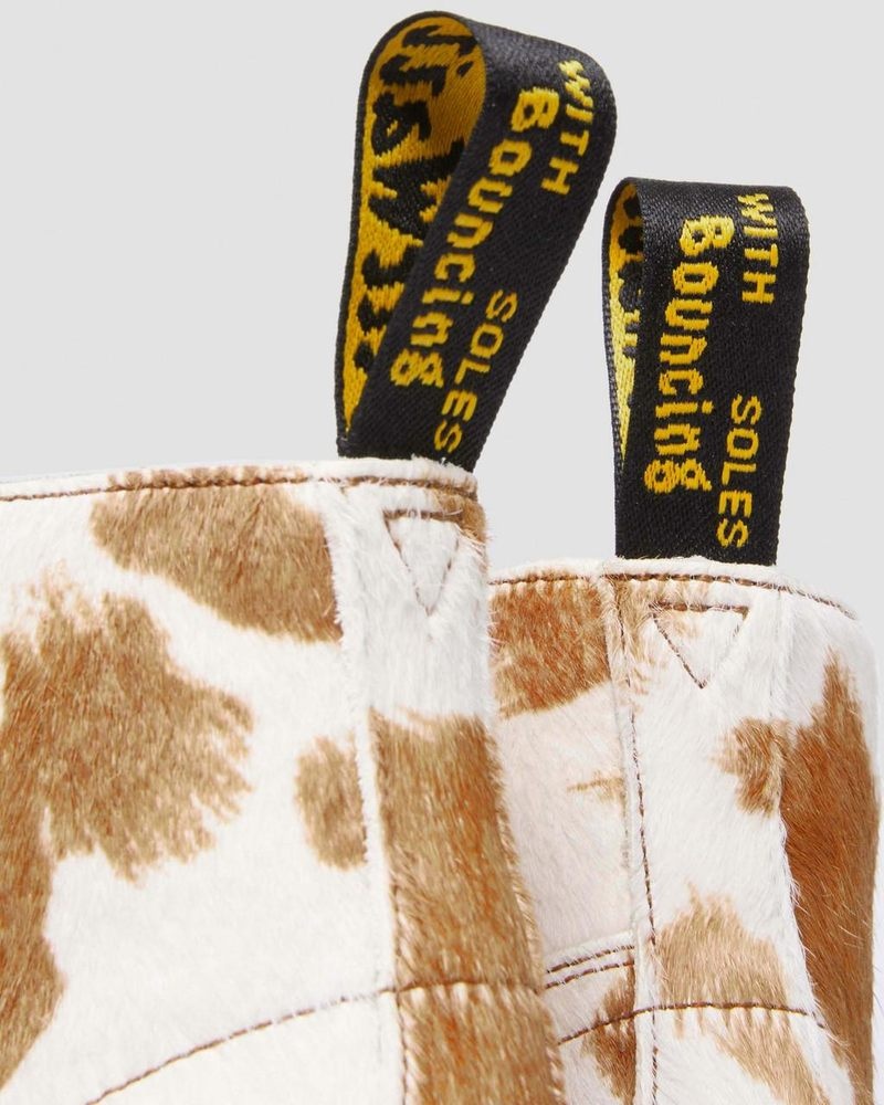 Jersey Cow Print Dr Martens Church Hair-On Cow Print Monkey Boots (Hair On) Boots | VM63-H3SO