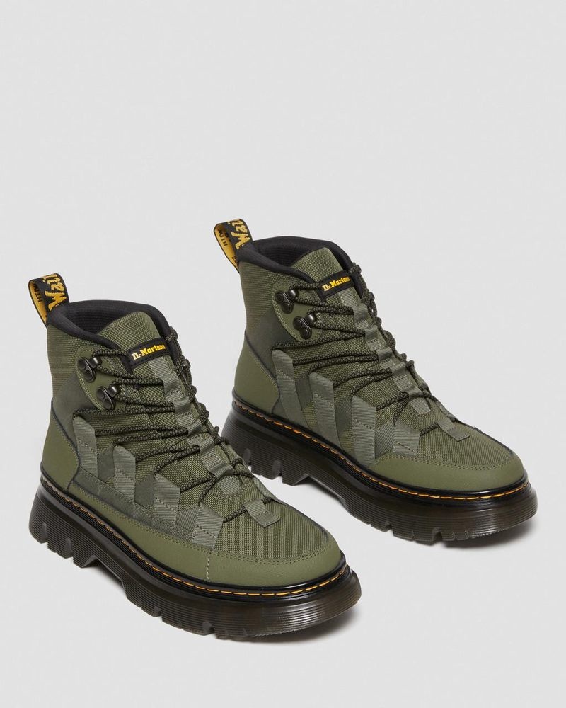 Khaki Green Dr Martens Boury Leather Casual Boots (Ajax+Extra Tough 50/50) Boots | KK94-P6ZF