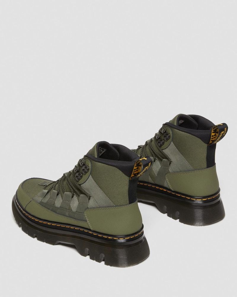 Khaki Green Dr Martens Boury Leather Casual Boots (Ajax+Extra Tough 50/50) Boots | KK94-P6ZF